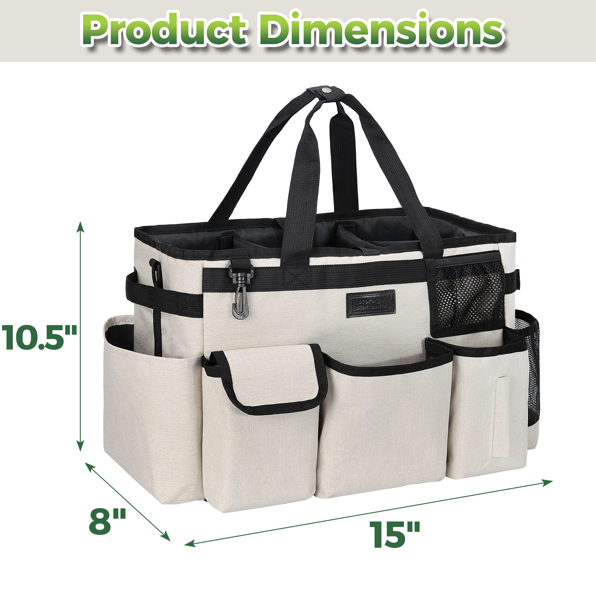 Storage Standard cleaning caddy with removable inserts creating five compartments
