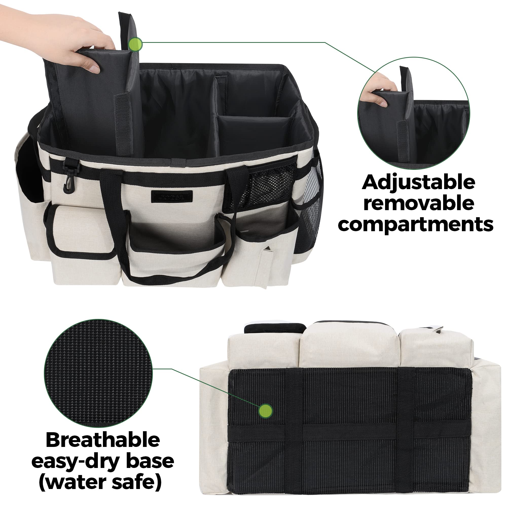 Storage Standard cleaning caddy with water-resistant surface for easy cleanup