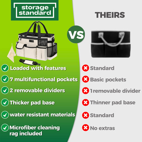 Storage Standard housekeeping tote with adjustable strap for comfortable carrying