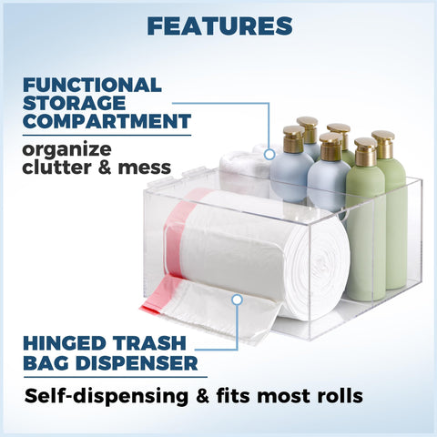 Storage Standard kitchen under-sink dispenser keeps bag rolls organized and ready