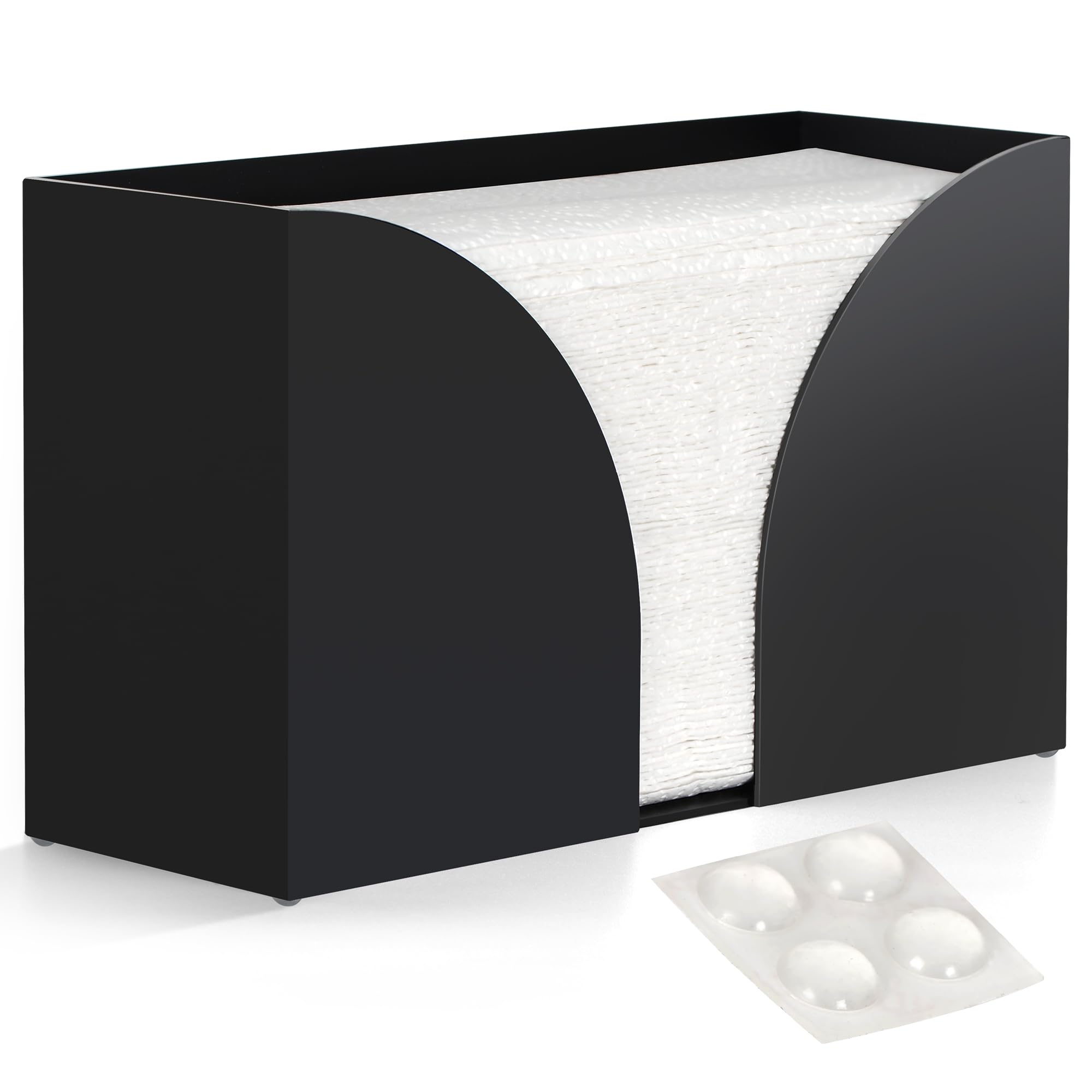 Storage Standard multifold towel dispenser front view, durable matte black acrylic for high-traffic spaces