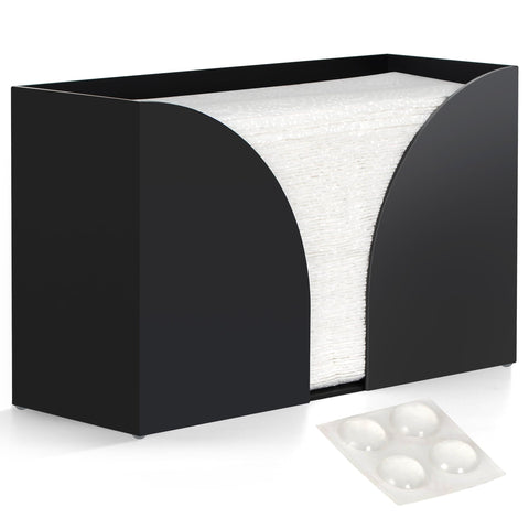 Storage Standard multifold towel dispenser front view, durable matte black acrylic for high-traffic spaces