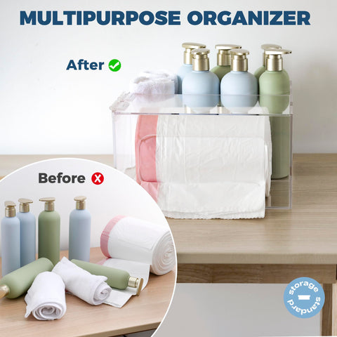 Storage Standard pantry bathroom office storage box offers versatile placement in spaces