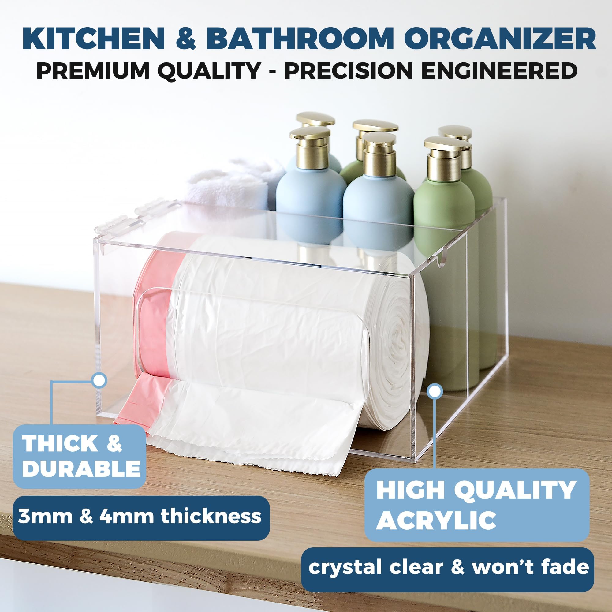Storage Standard see-through acrylic surface lets you view contents at a glance