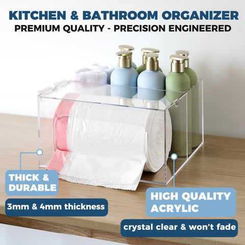 Storage Standard see-through acrylic surface lets you view contents at a glance