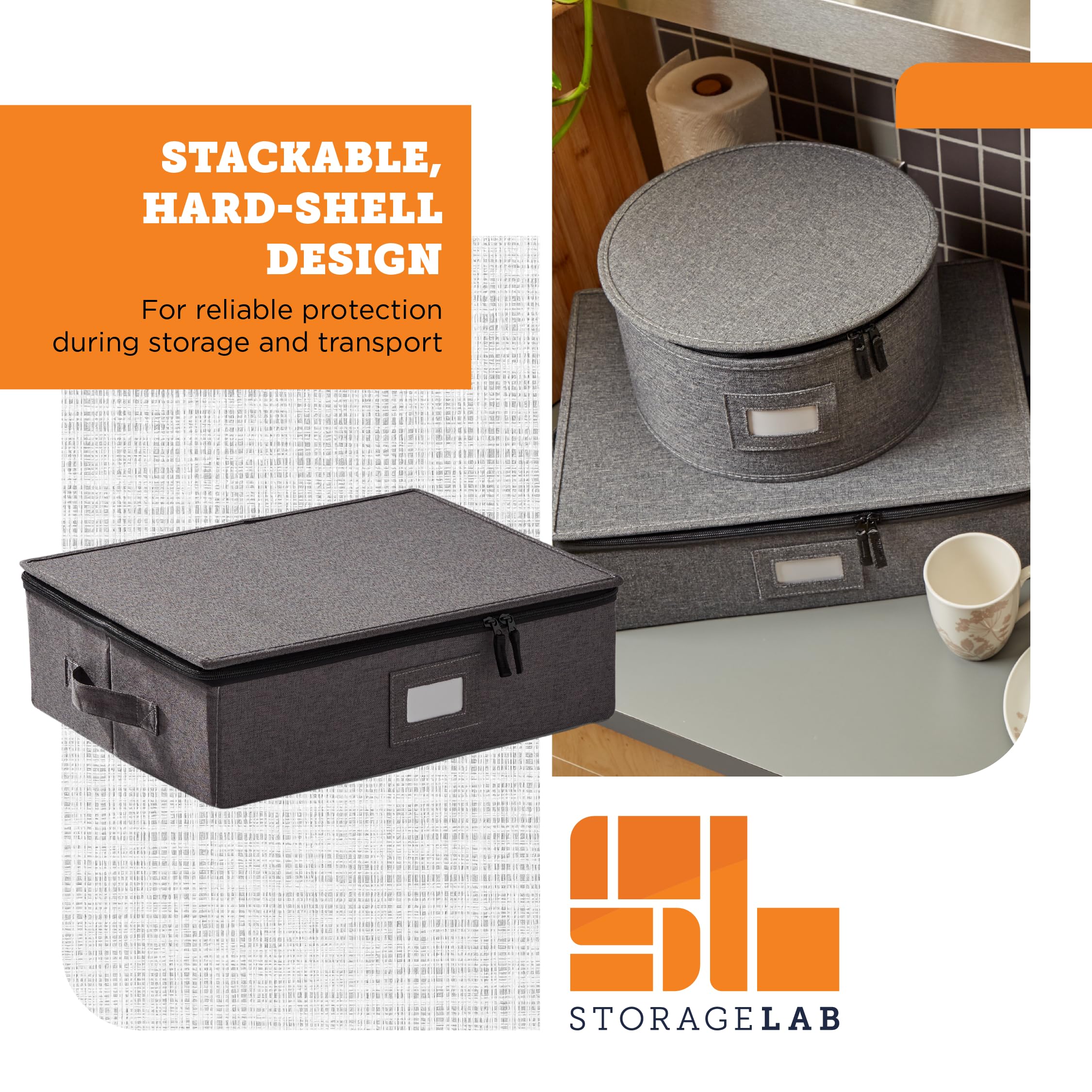 StorageLAB easy-grip textured handle enhances carrying comfort.