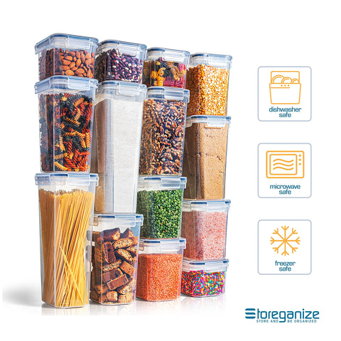 Storeganize BPA-free leak-proof containers protect cereals and dry foods