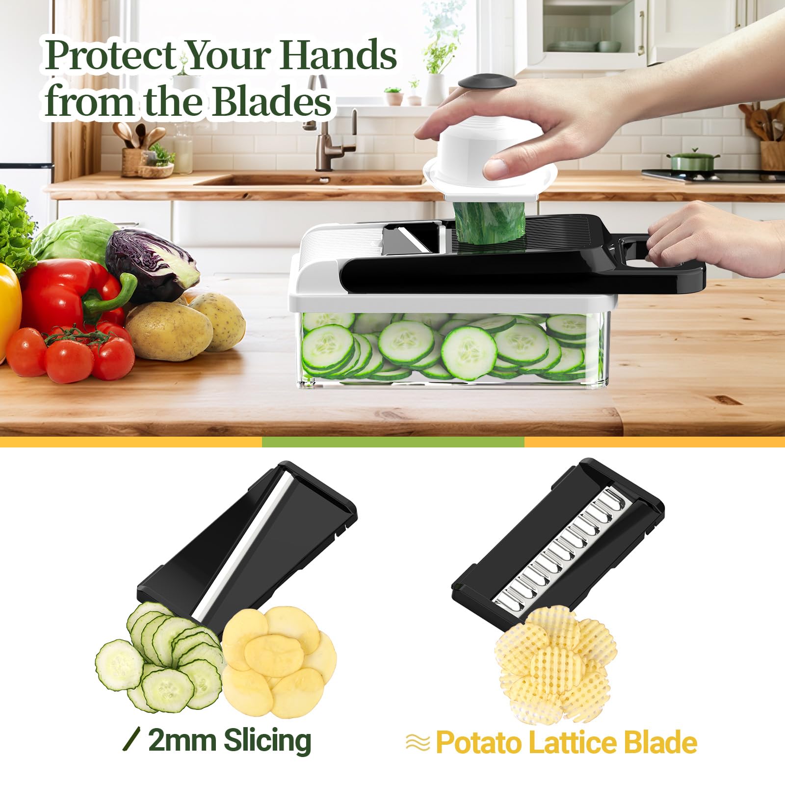 StoreHappily included hand protector shown with the chopper.