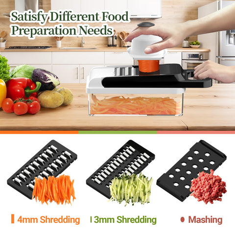 StoreHappily lid with handles for stable chopping action.
