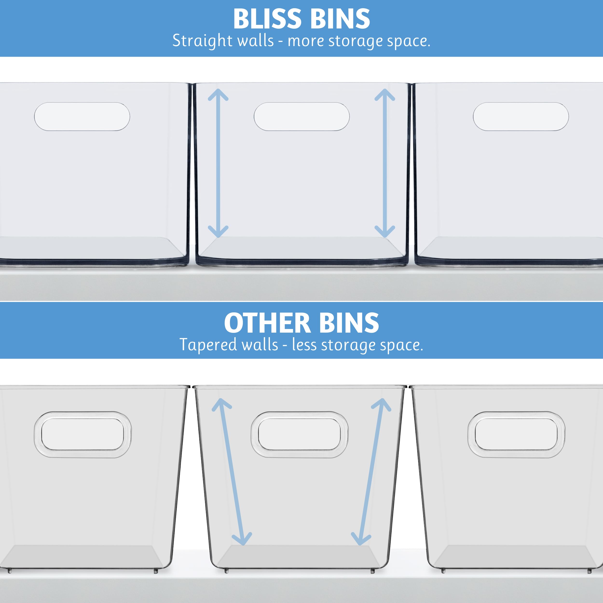 STORi Bliss fridge storage bin helps keep produce and snacks organized.
