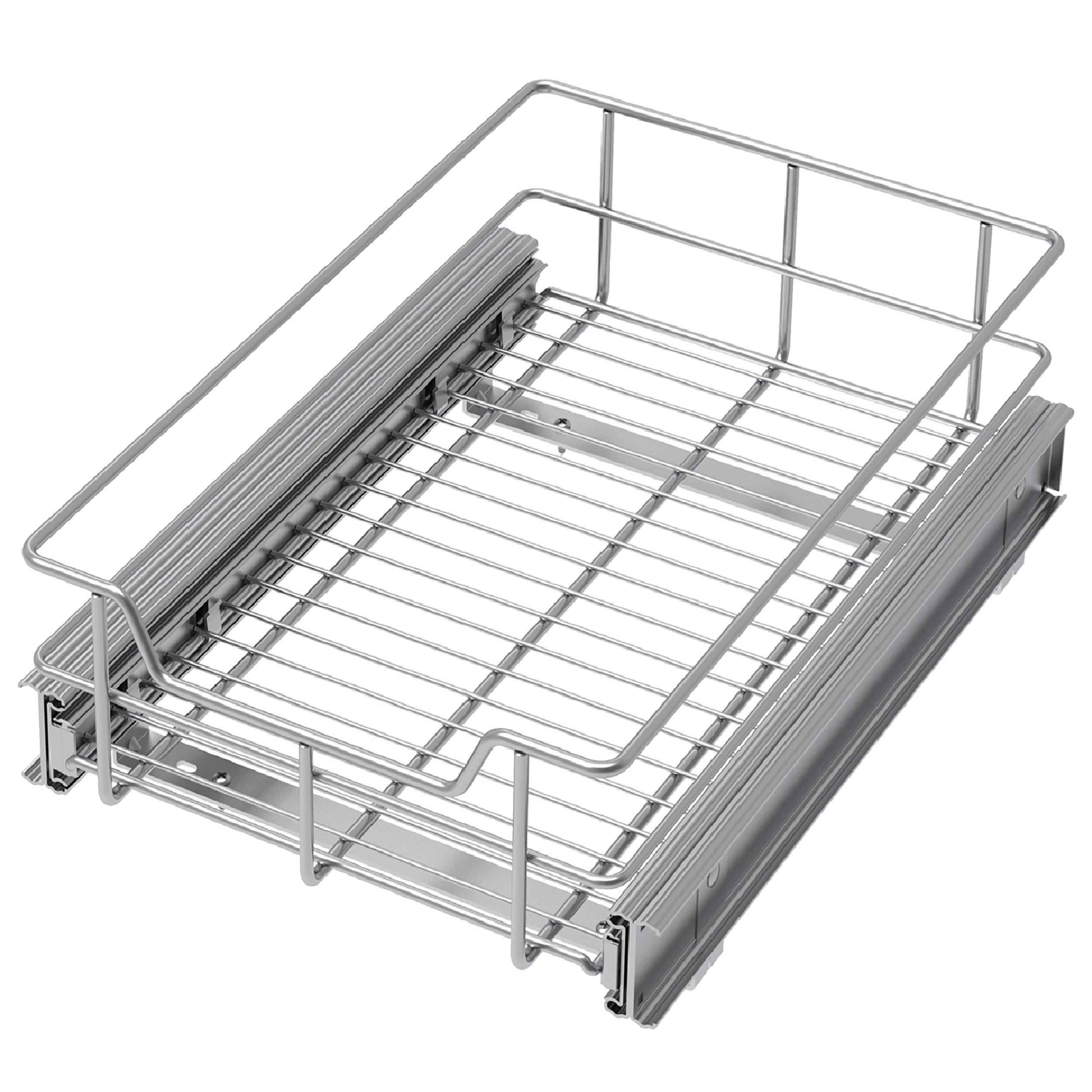 STORKING pull-out cabinet organizer showing spacious 11W 22D capacity for easy access