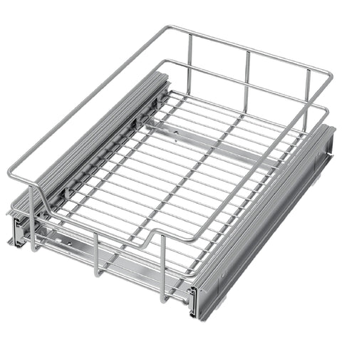STORKING pull-out cabinet organizer showing spacious 11W 22D capacity for easy access