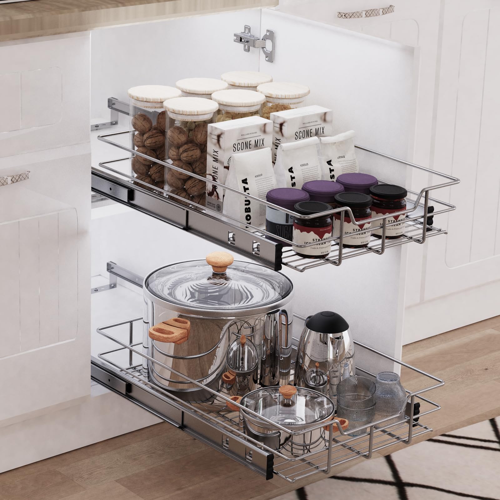 STORKING ball-bearing system provides smooth, quiet operation under load.
