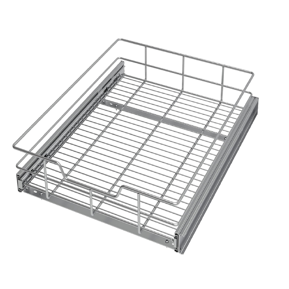 STORKING pull-out cabinet organizer full-extension drawer for easy access to pots and pans.