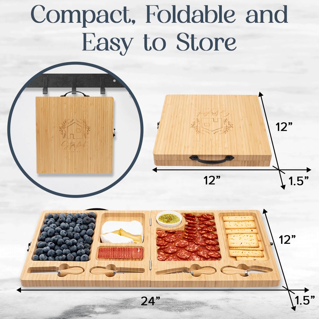 Storybook Living charcuterie board extended, ideal for larger gatherings and impressive presentation.