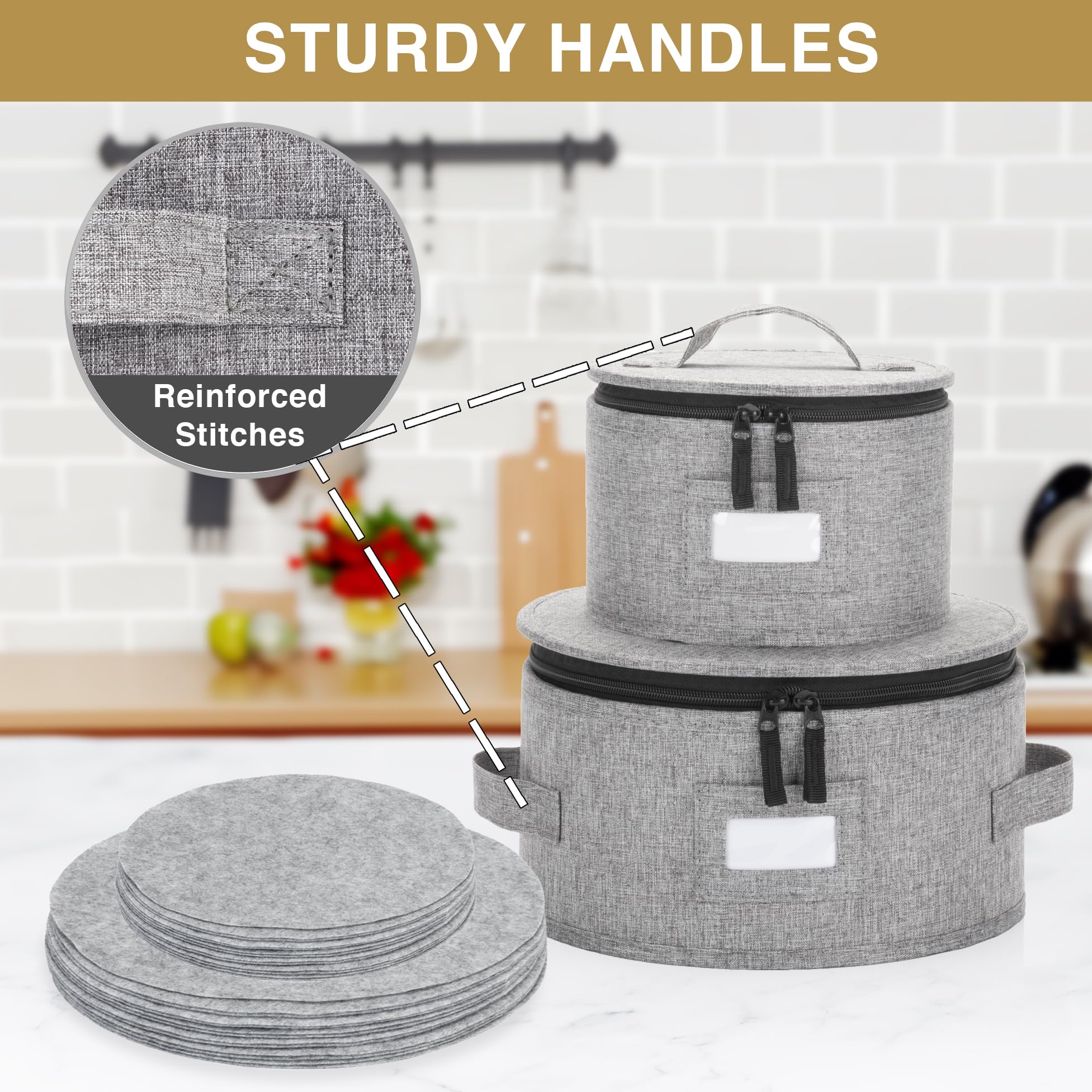 STOZU China dinnerware storage label holder closeup helps identify contents