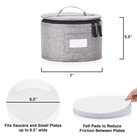 STOZU China dinnerware storage side view highlights sturdy shell for stacking