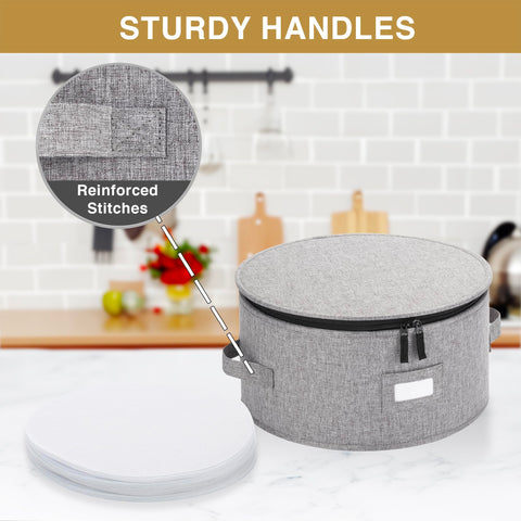 STOZU interior quilted padding cushions delicate dishes during transport.