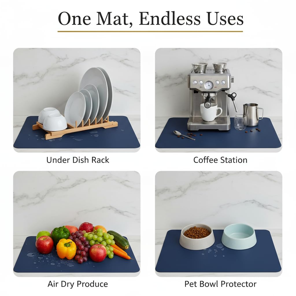 Strabella dish drying mat is easy to care for and quick to dry