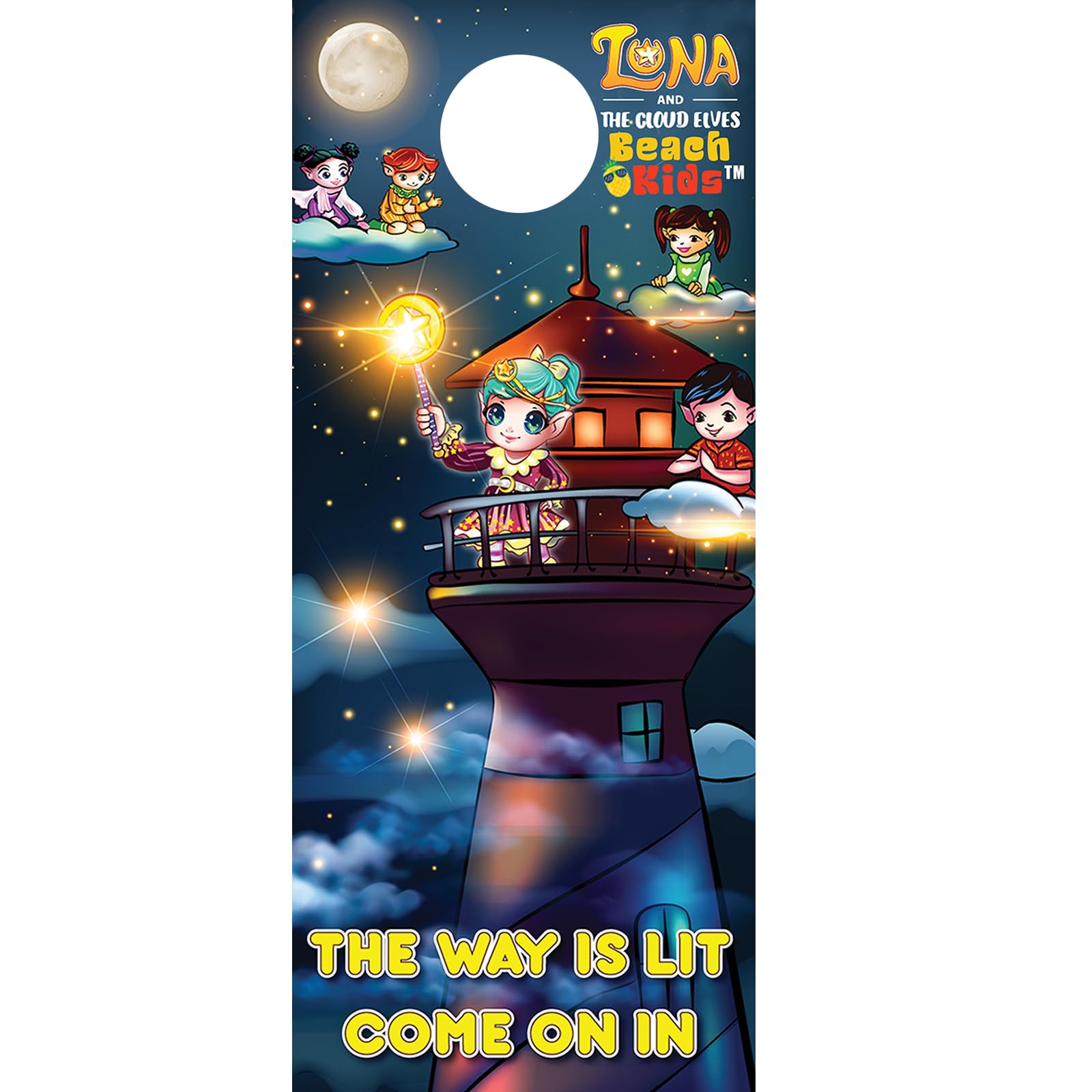 Strawberry Shortcake Luna and the Cloud Elves door hanger decor