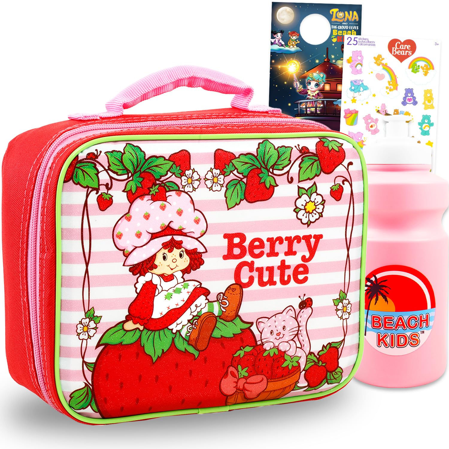 Strawberry Shortcake lunch box set with insulated bag for on-the-go meals