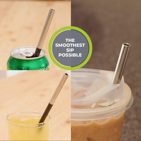 STRO compact straw on a keychain ready for travel and daily carry.