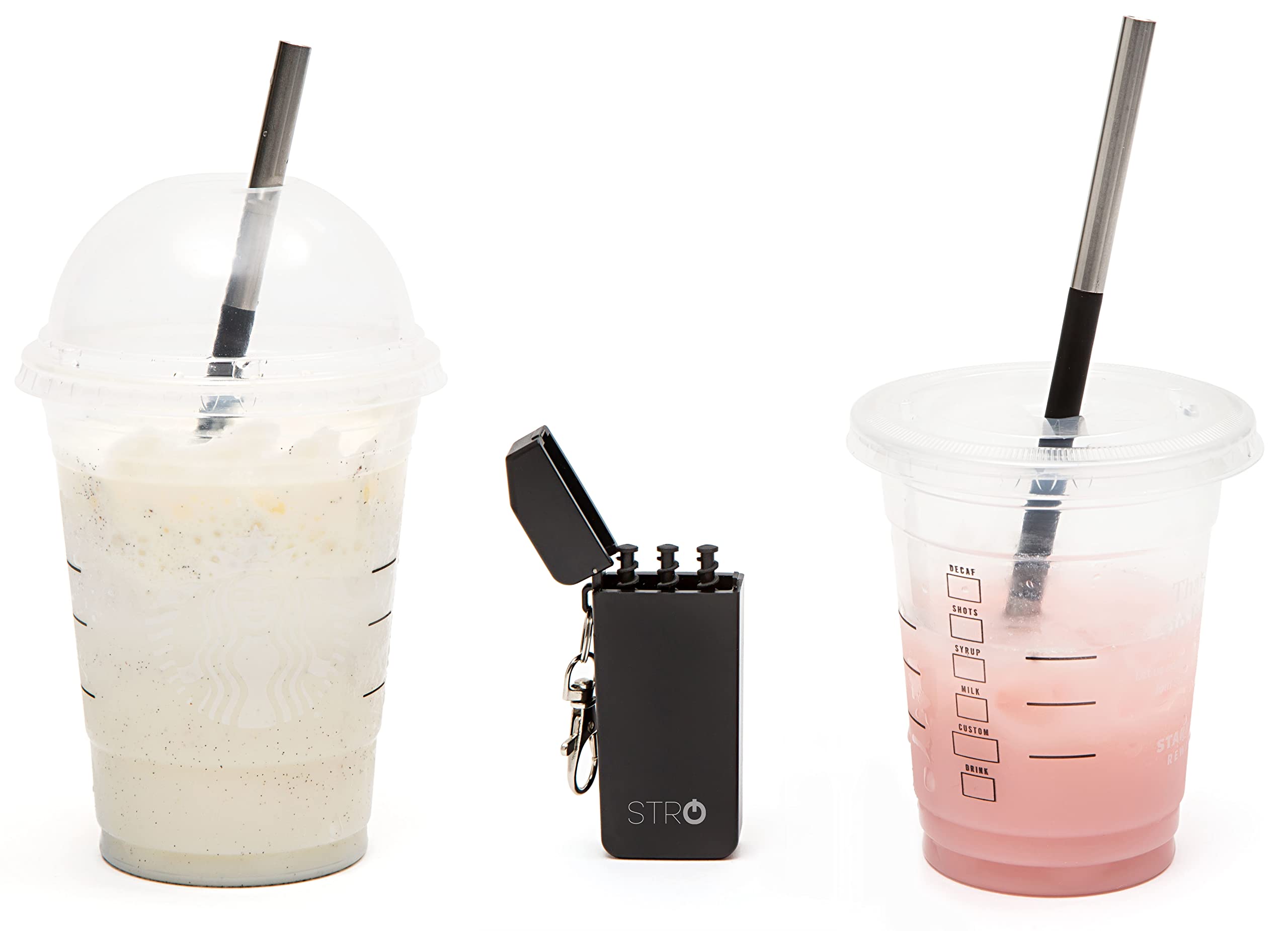 Hands-on view of STRO straw in dishwasher-safe design for quick maintenance.