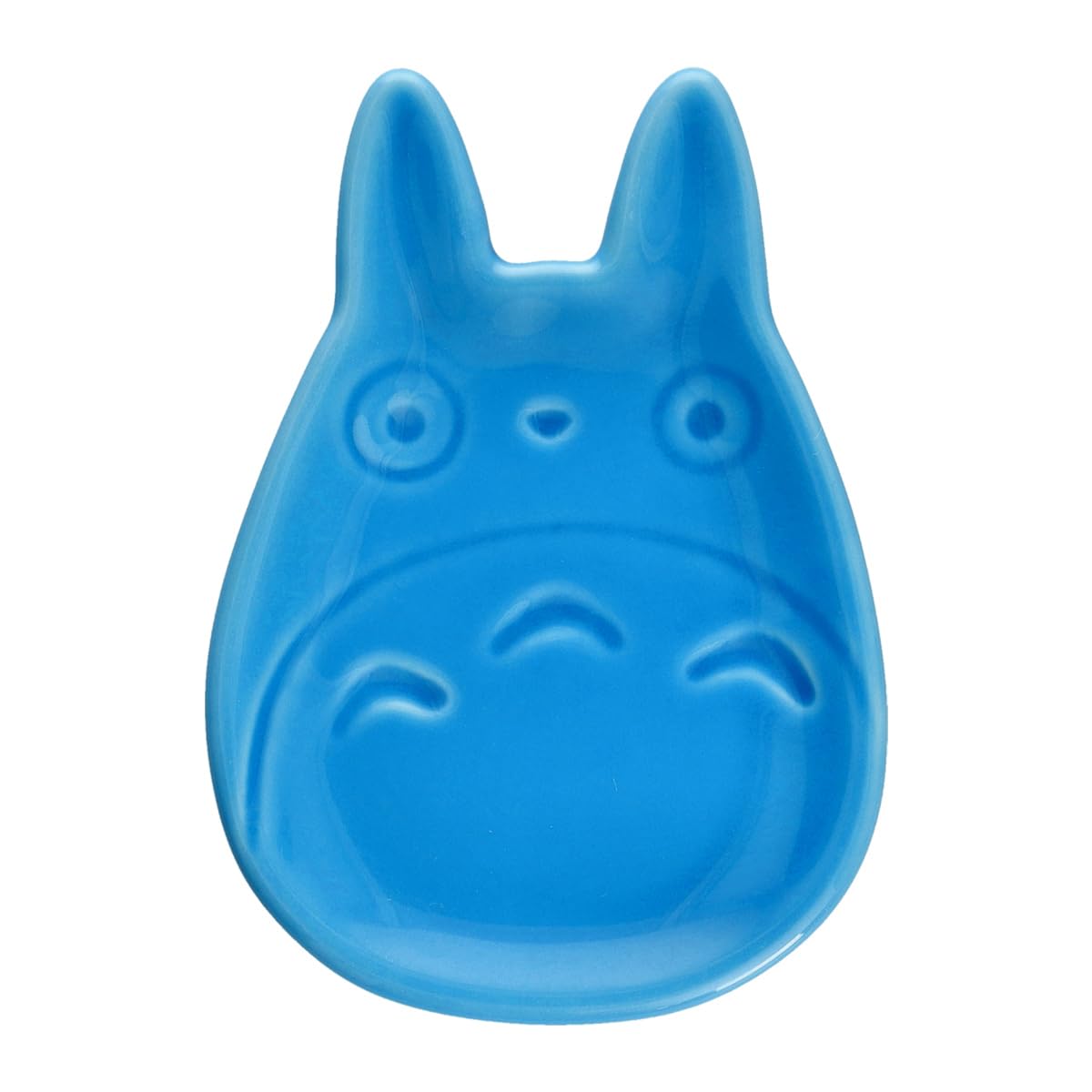 Studio Ghibli Totoro mamezara medium blue plate ideal for snacks or display.