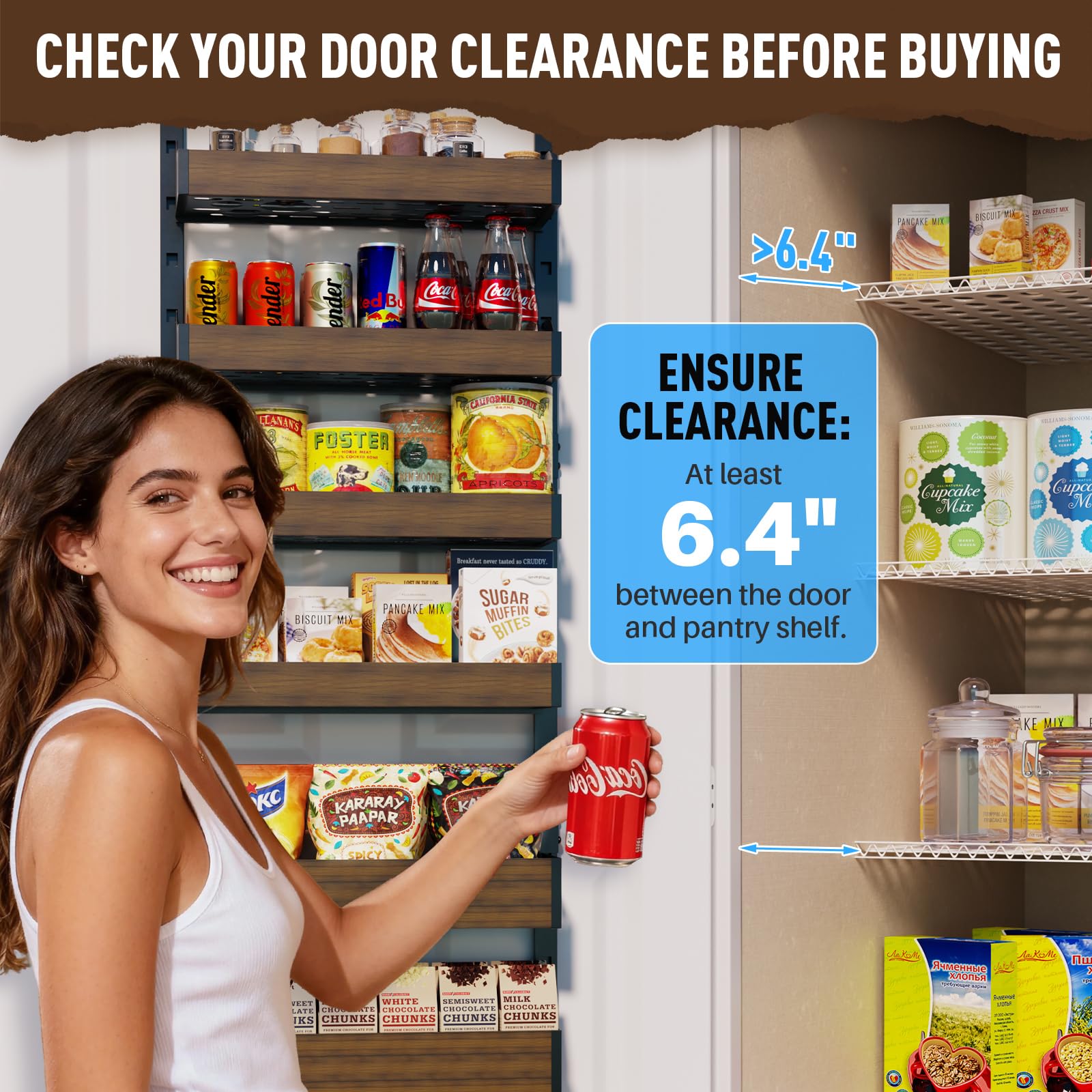 STURDIFLOW over-the-door unit preserves door clearance in any room