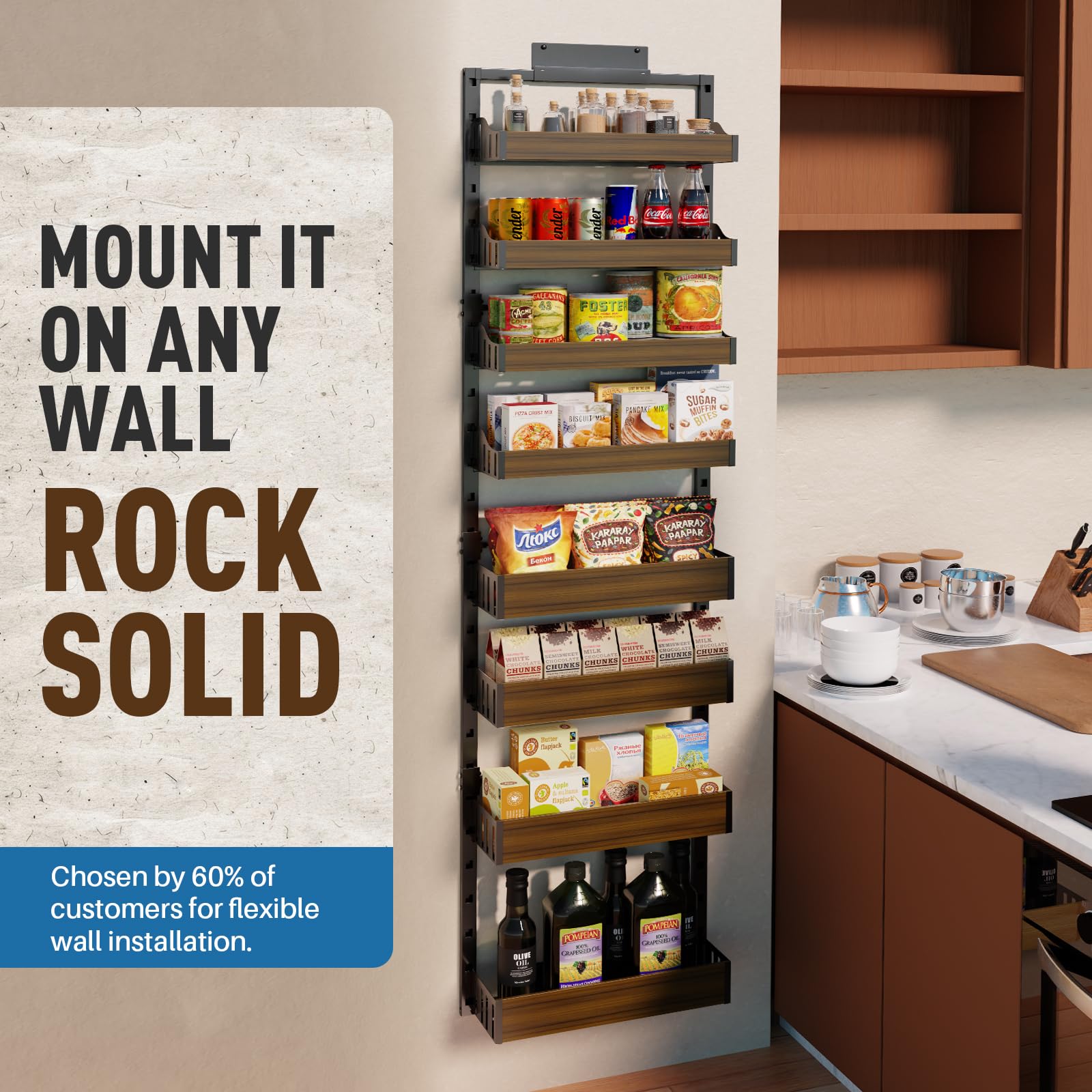 STURDIFLOW heavy-duty steel supports oils and jars without bending