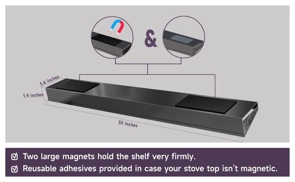 STUTOV durable stainless steel resists rust and grease for easy cleanup.