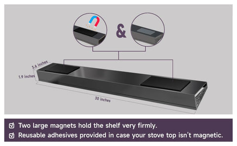 STUTOV durable stainless steel resists rust and grease for easy cleanup.