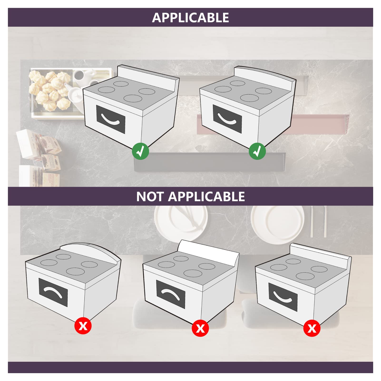 STUTOV easy-clean shelf ideal for clutter-free cook space.