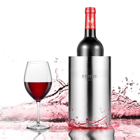 STUTUS Wine Chiller Bucket fits most bottle sizes for wine or champagne