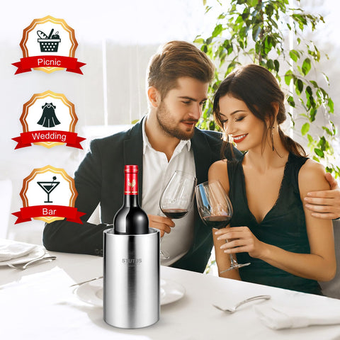 STUTUS Wine Chiller Bucket table-ready for gatherings