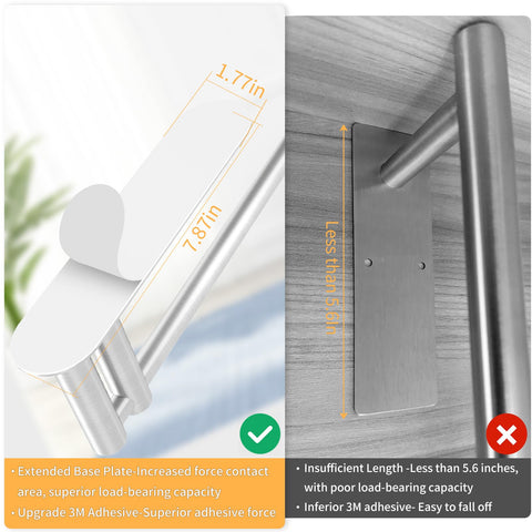 STWWO 13-inch stainless steel rod fits oversized rolls with room.