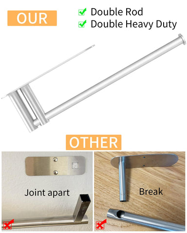 STWWO double-pole design improves load-bearing for heavier towels.