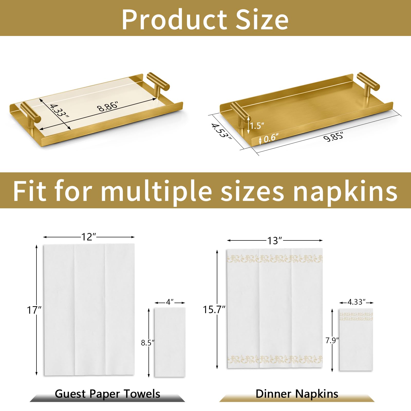 STWWO gift-worthy gold napkin holder for home décor