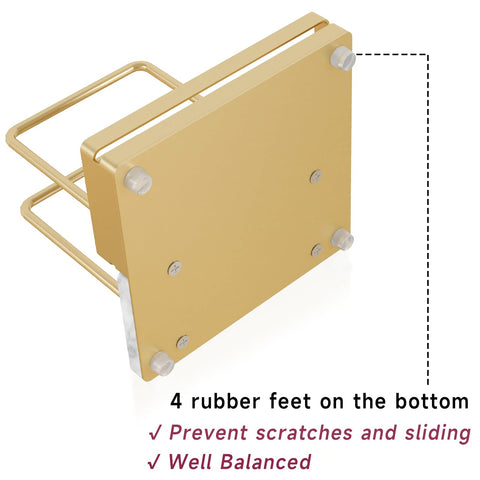 STWWO gold marble napkin holder complements modern dining decor.