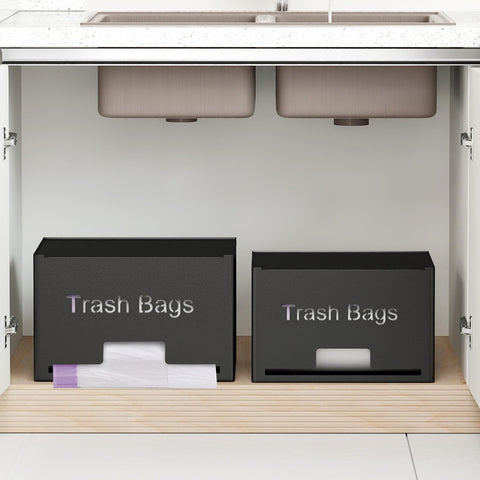 STWWO metal black finish adds durability and a modern touch to home trash setup.