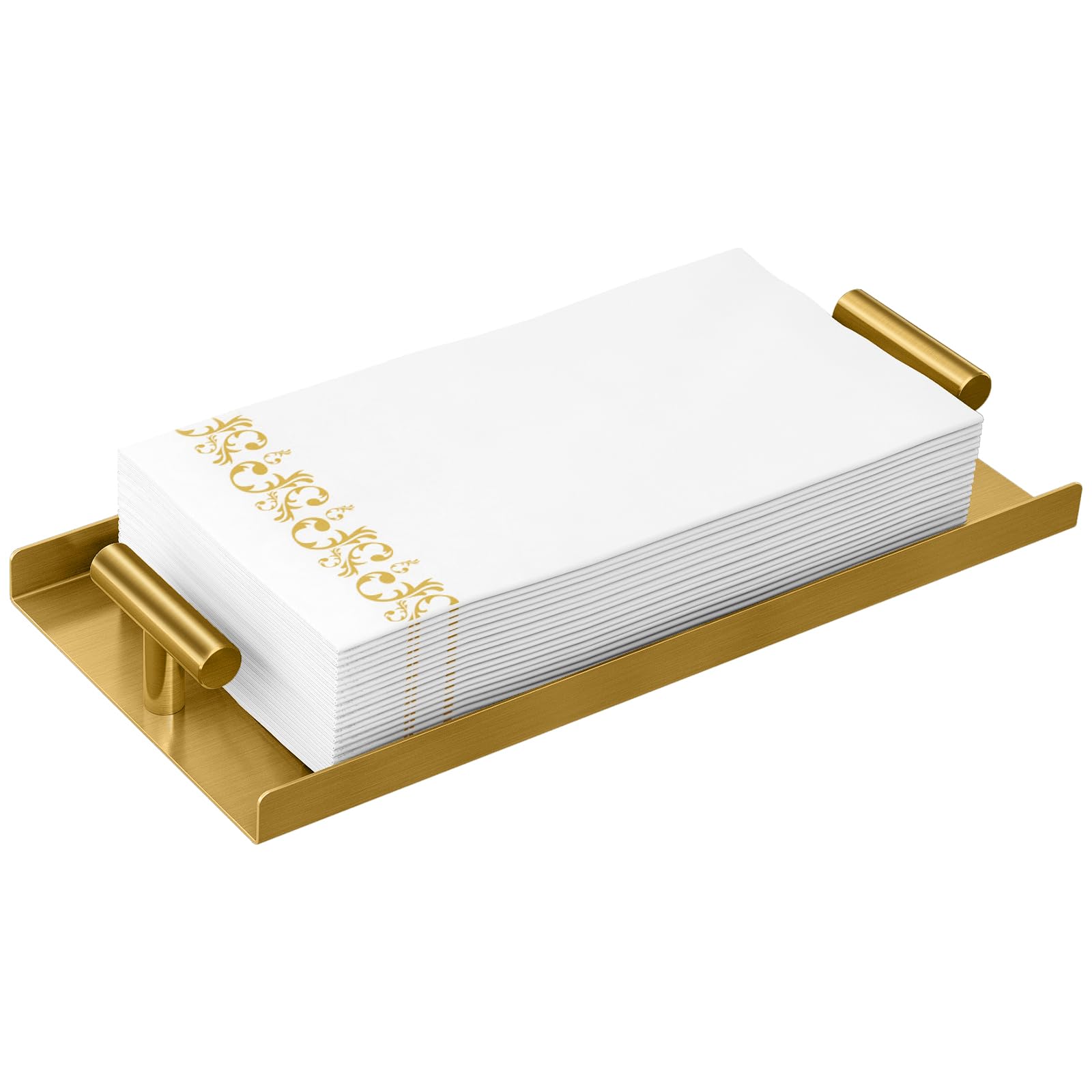 STWWO napkin holder in gold T-handle for bathroom organization