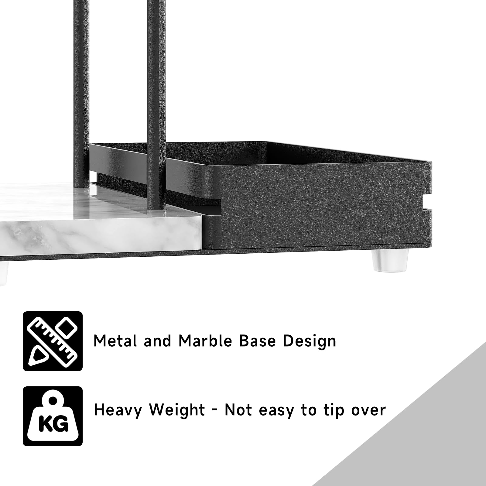 STWWO napkin holder features sturdy construction to keep napkins and condiments within reach.