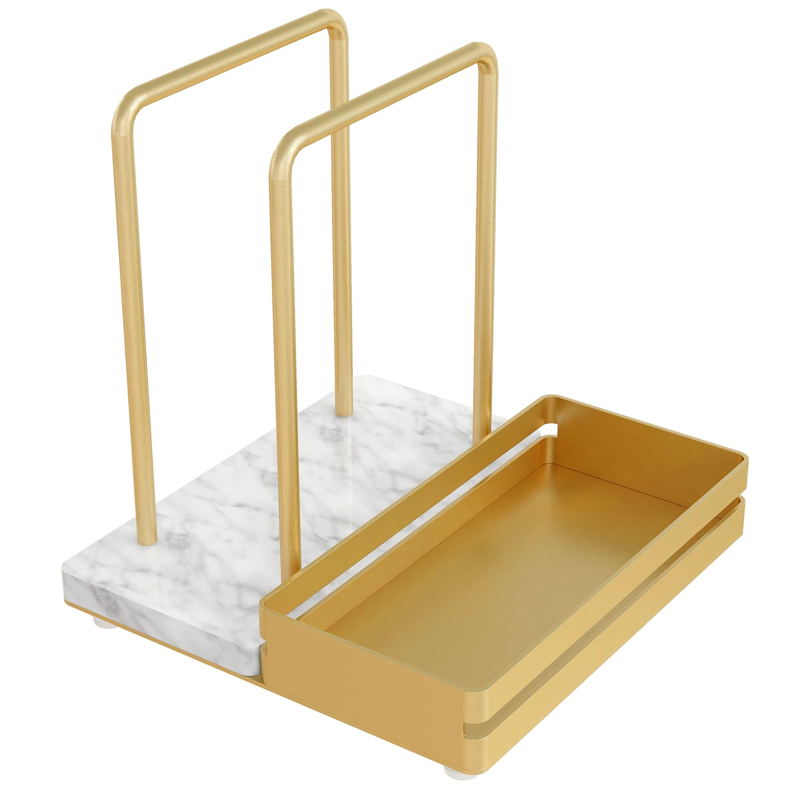 STWWO napkin holder on table with marble base adds stable style.
