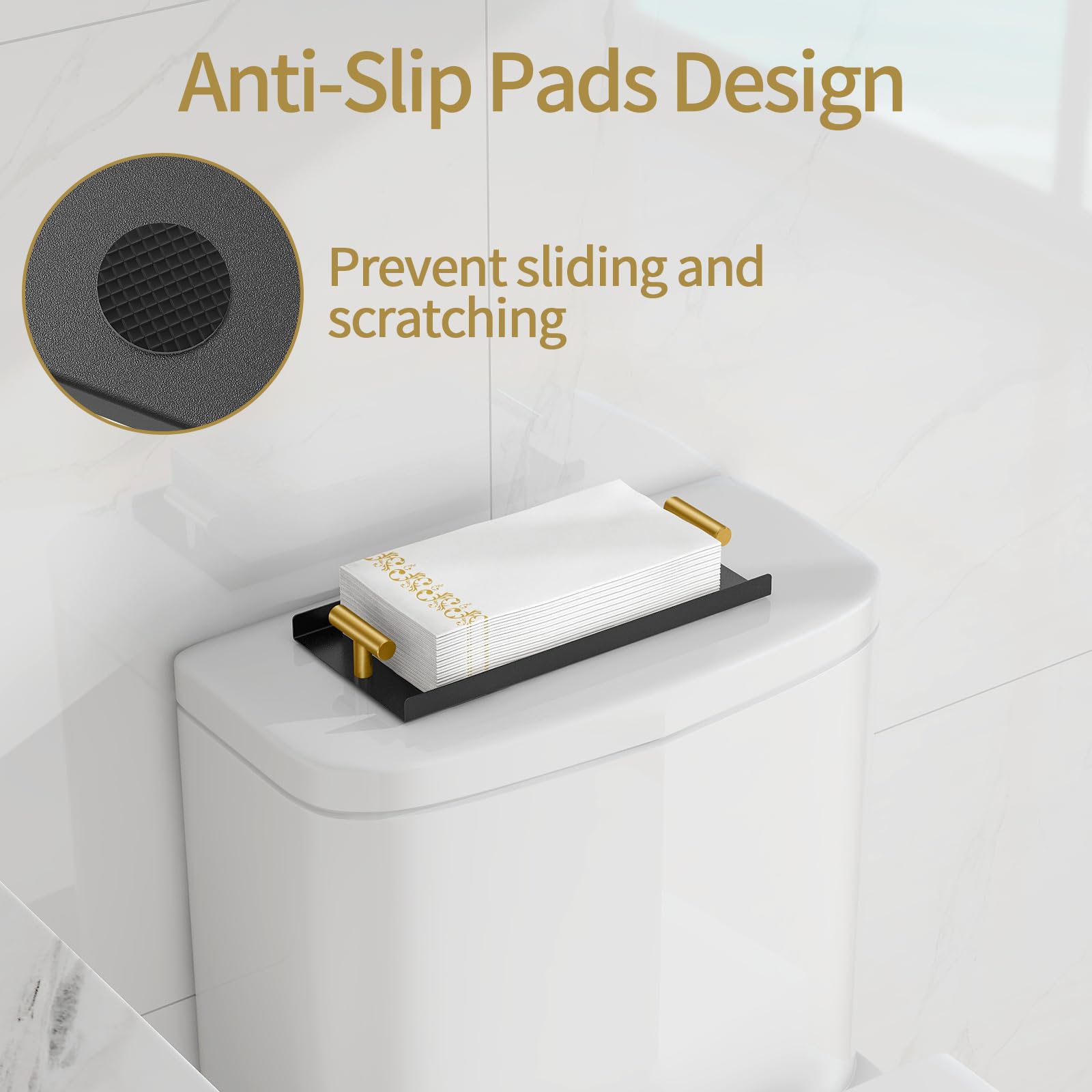STWWO non-slip base keeps napkins steady and protects surfaces