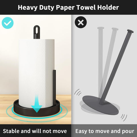 Anti slip base protects surfaces while keeping the holder steady