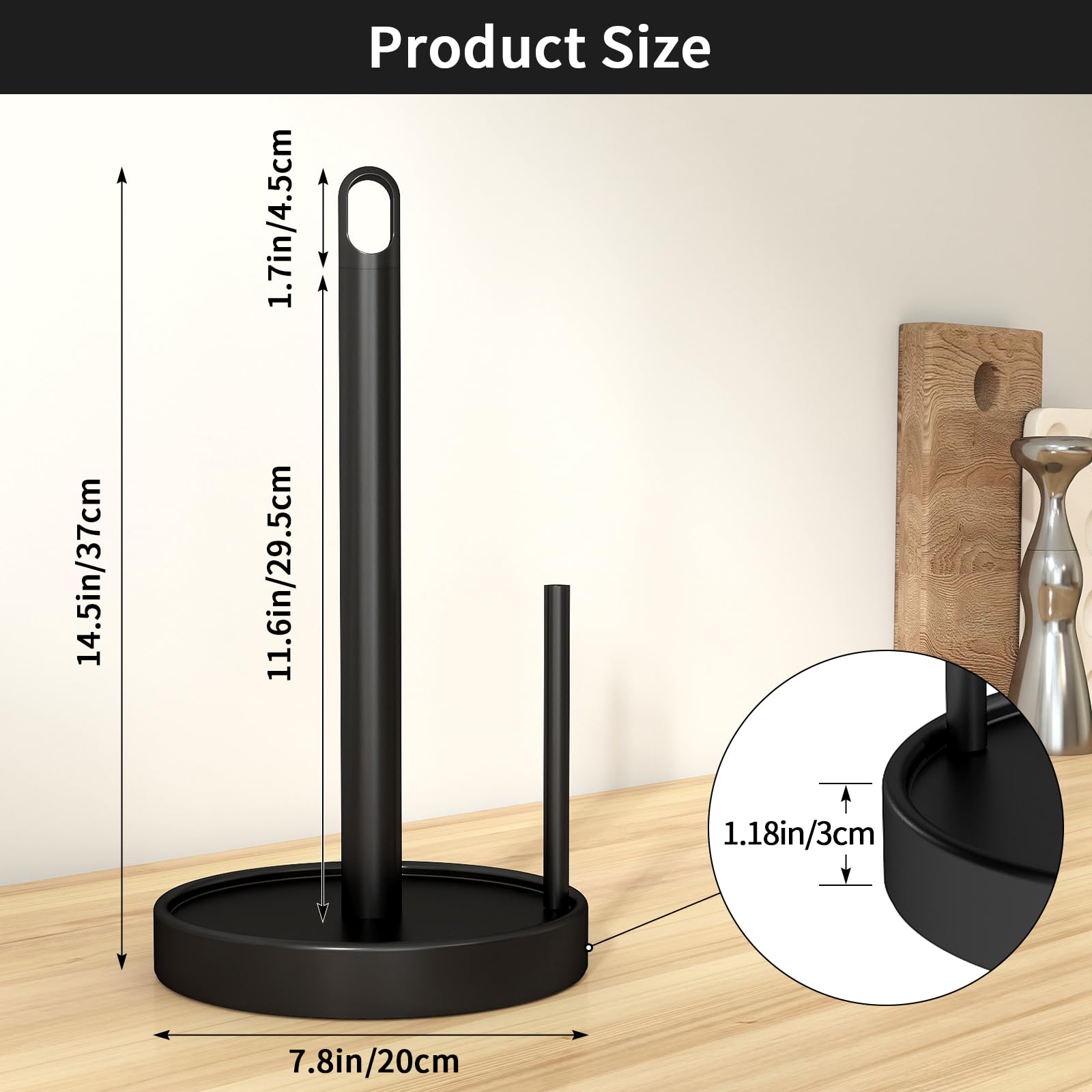Rust proof coating on STWWO paper towel holder for daily kitchen use