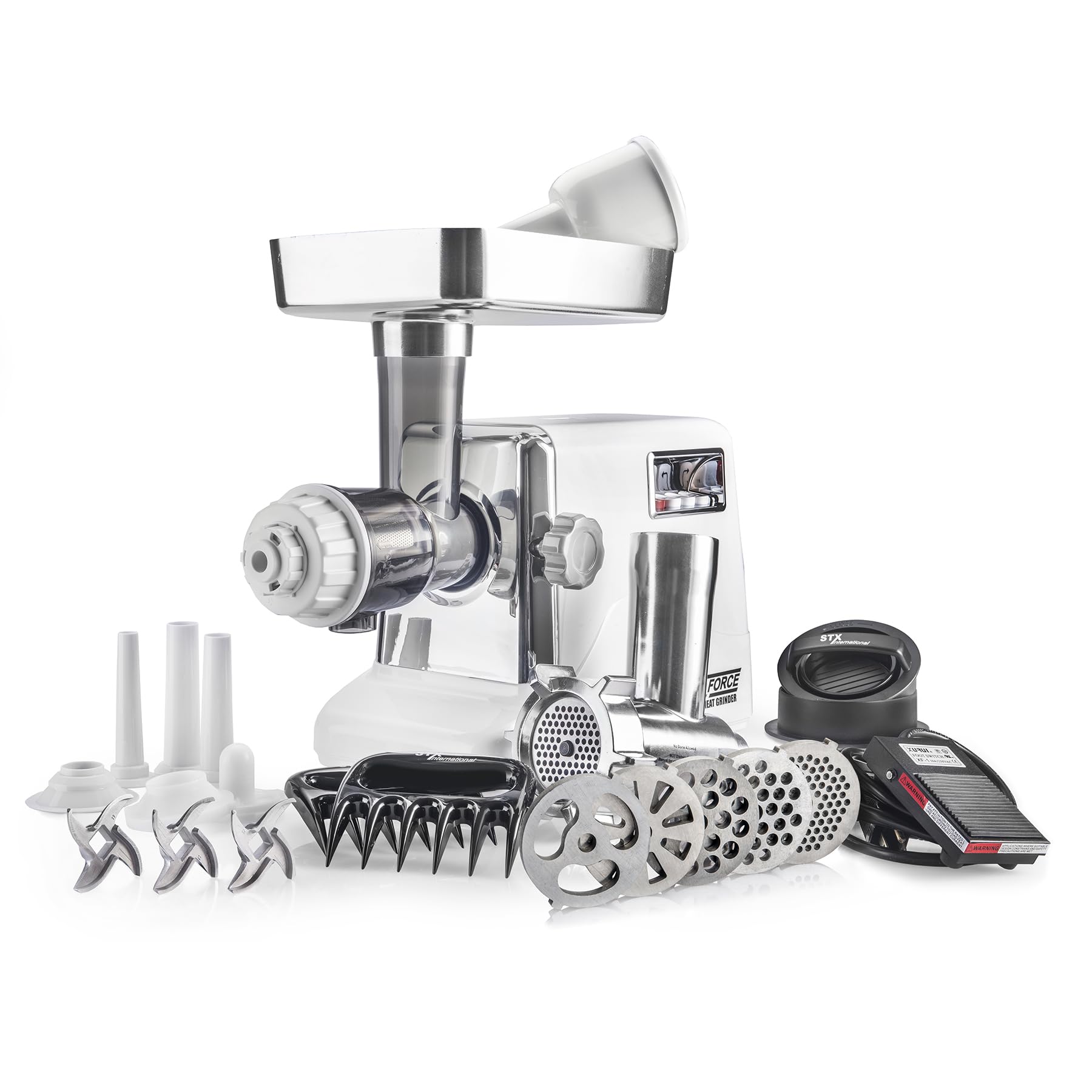 STX Turboforce 3000 meat hopper ready for batch grinding