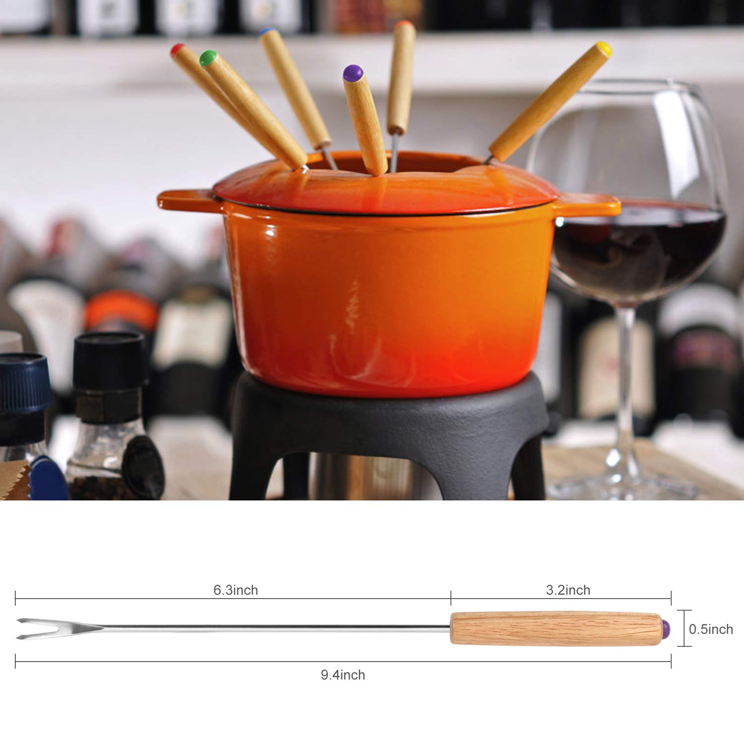 STYDDI fondue fork 430-stainless-steel for durable service during gatherings