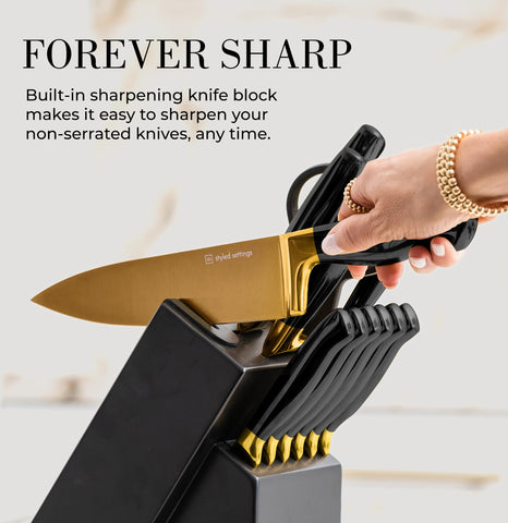 STYLED SETTINGS full-tang ergonomic handle for comfortable slicing