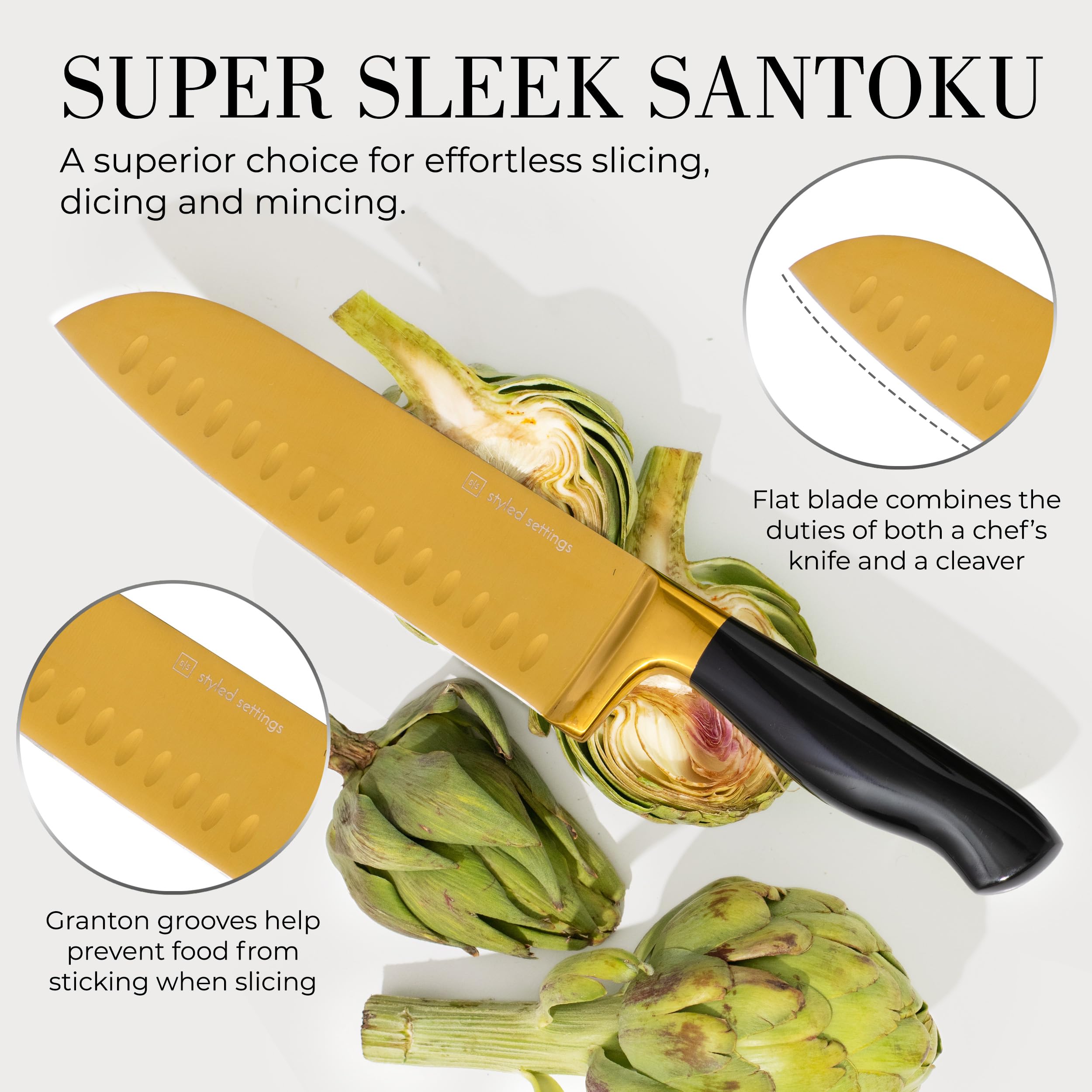 STYLED SETTINGS gift-ready knife set ideal for weddings or housewarmings